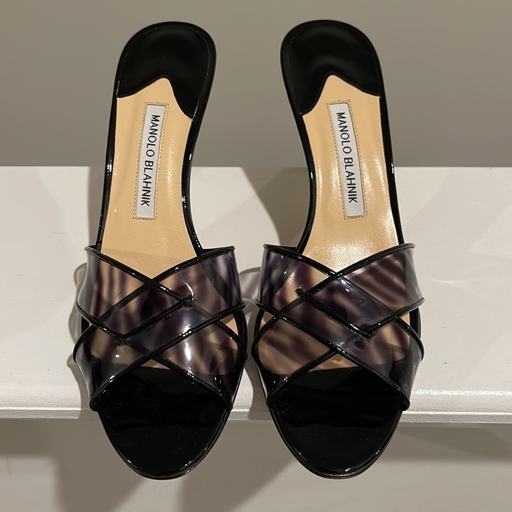 Manolo Blahnik Black Mules